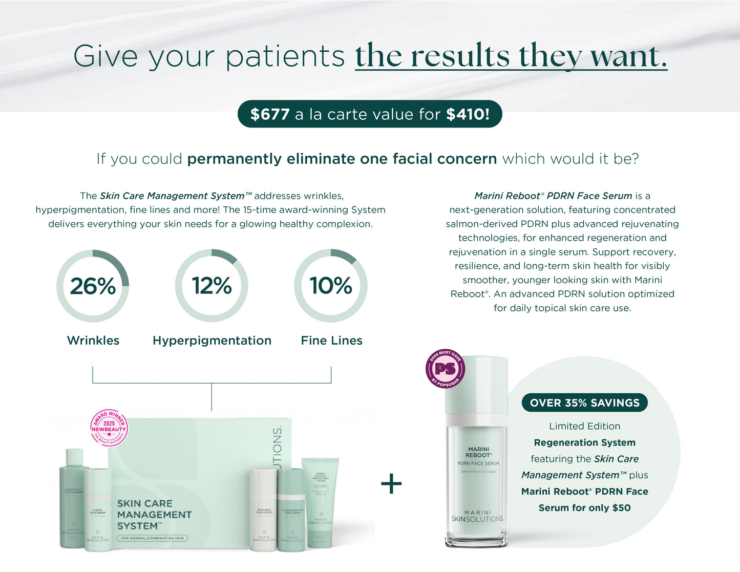 Marini Reboot Skincare Management System- Regeneration Edition